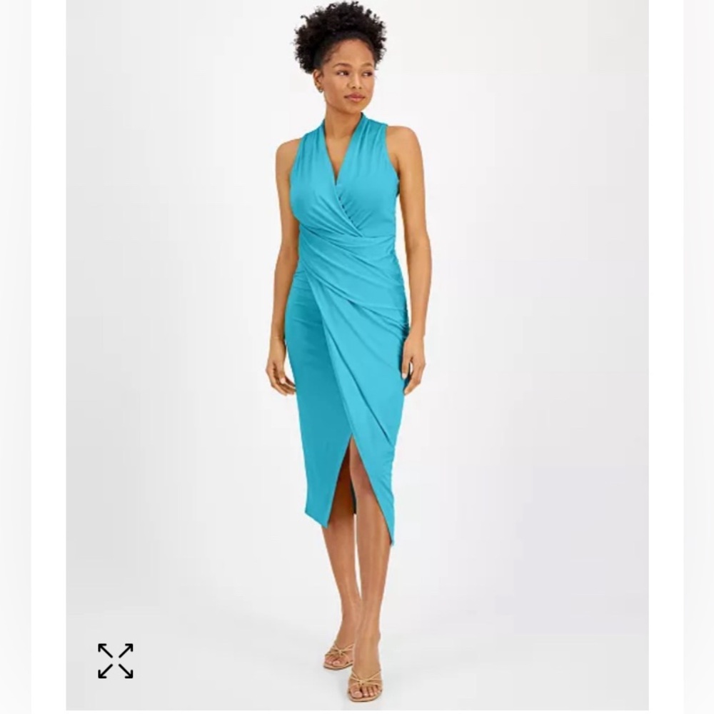 RACHEL Rachel Roy Sleeveless Midi Dress XL Teal